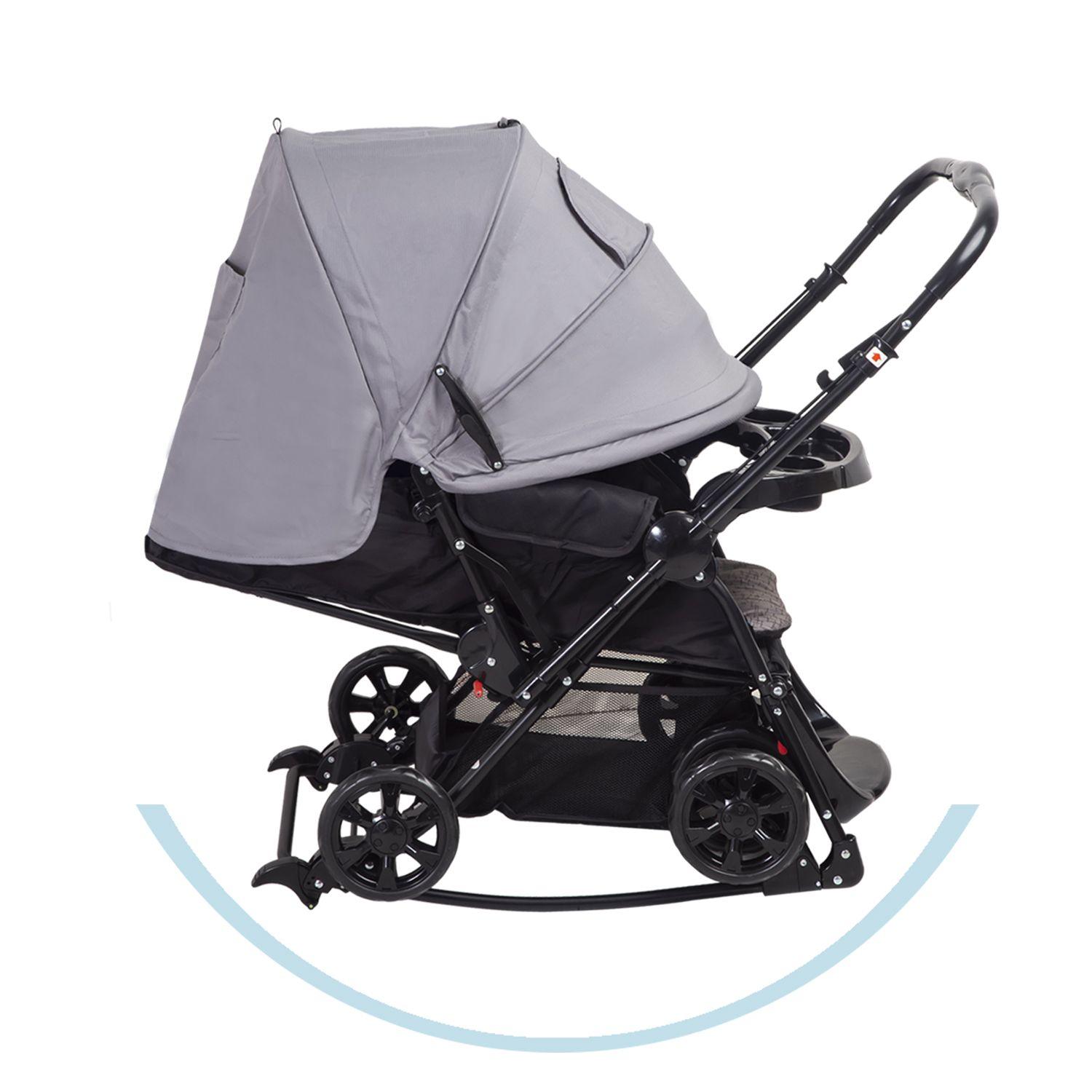 Coche Cuna Balancin SX Gris-3