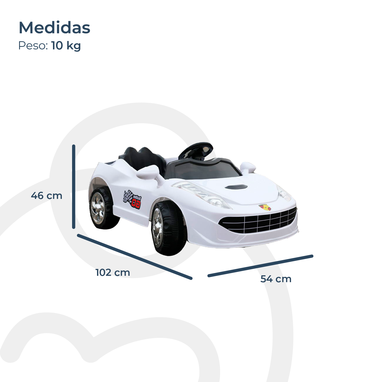 Auto a Batería Stingray Blanco Bebesit-5