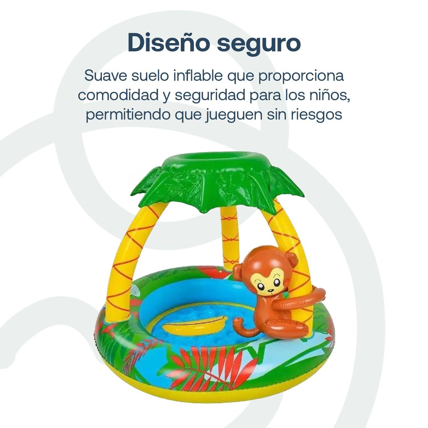 Piscina Infantil Inflable Selva Parasol Be Splash By Bebesit-2