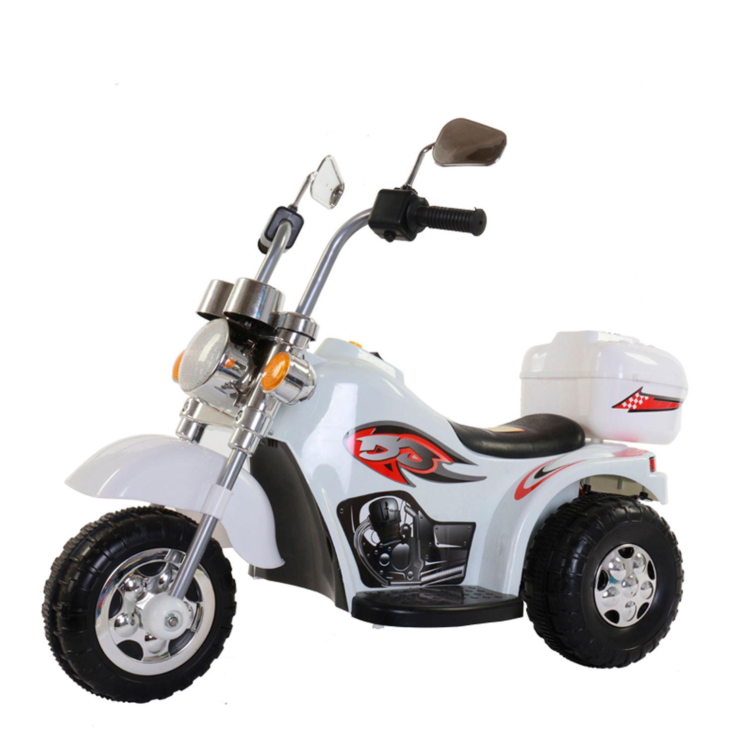 Moto Eléctrica Chopper Blanco Bebesit-0