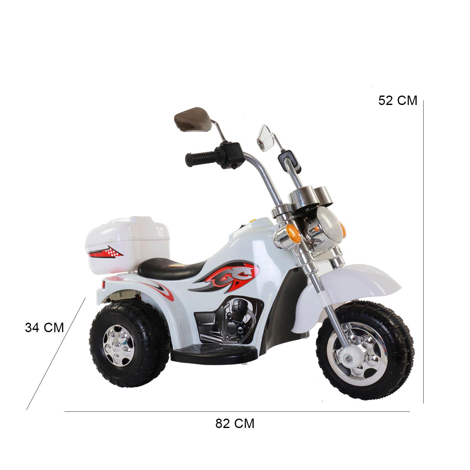 Moto Eléctrica Chopper Blanco Bebesit-1