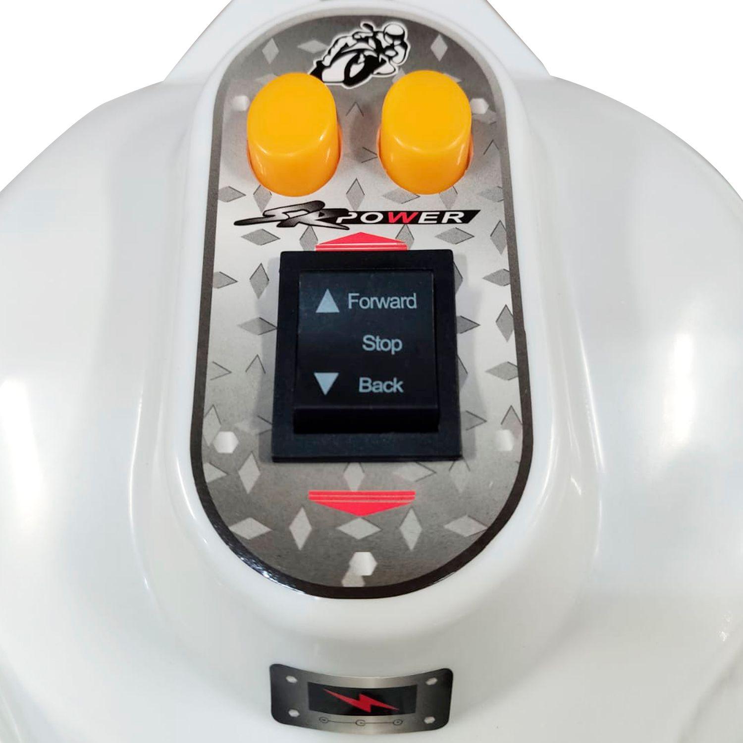 Moto Eléctrica Chopper Blanco Bebesit-2