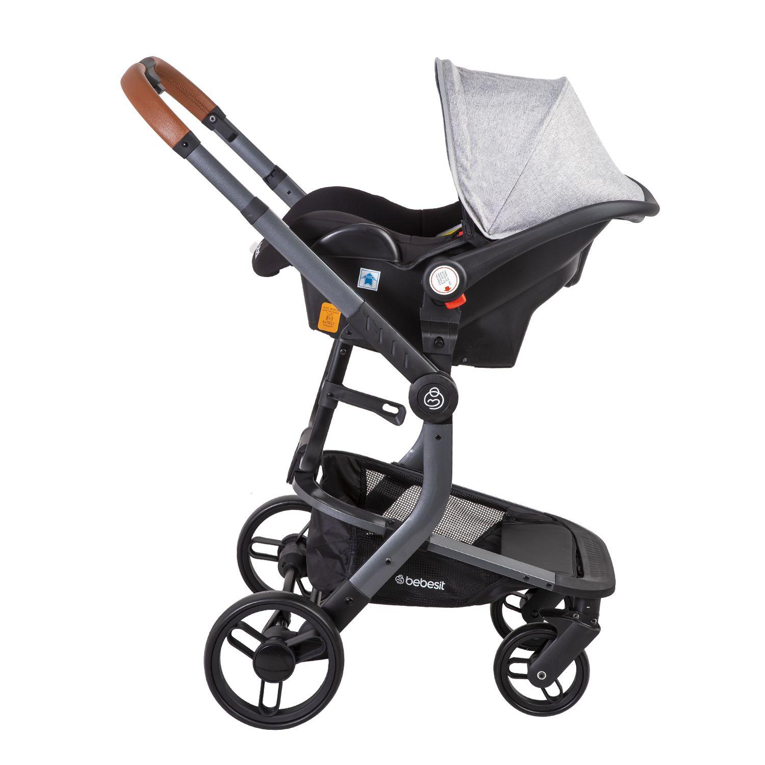 Coche Travel System Taurus Gris-4