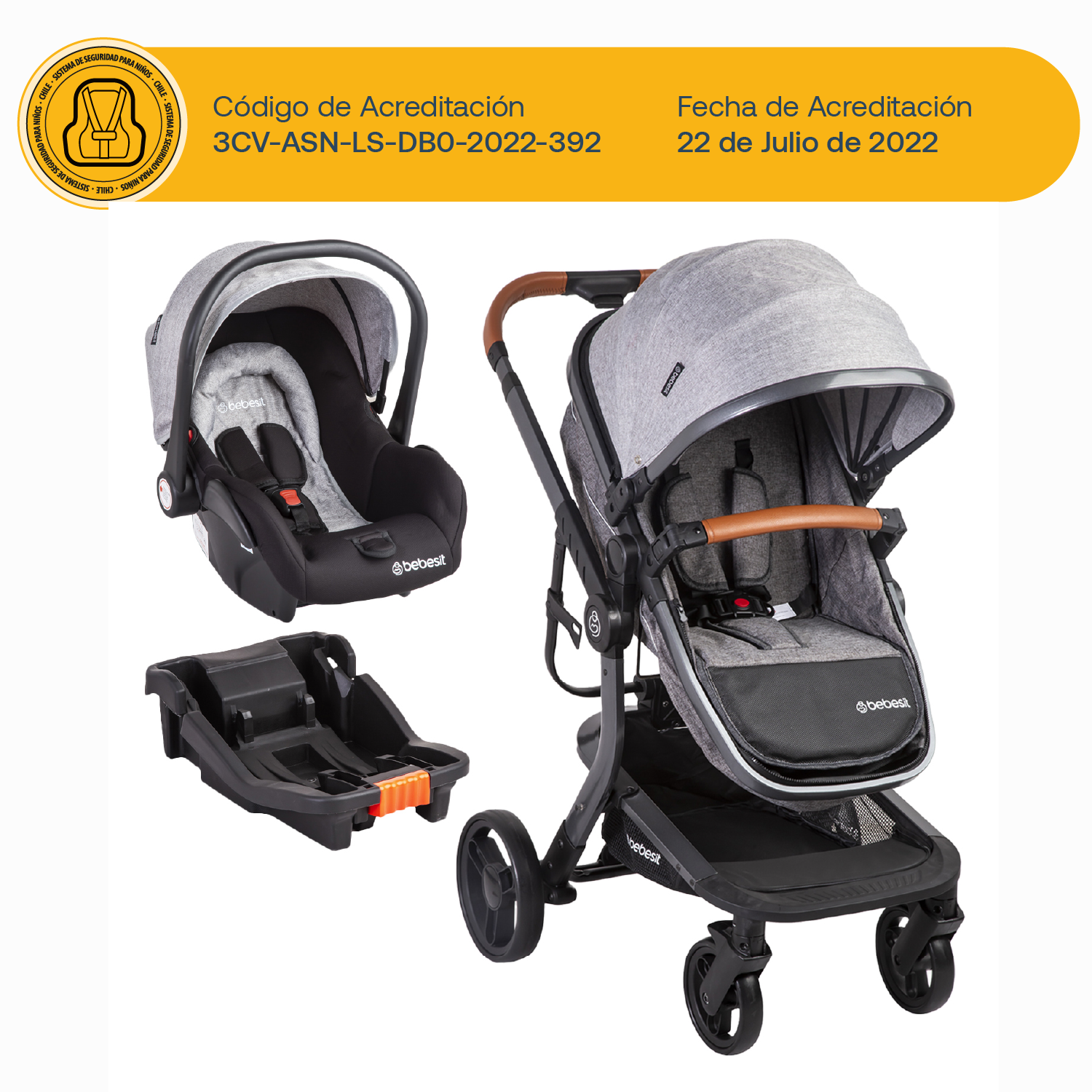 Coche Travel System Taurus Gris-9
