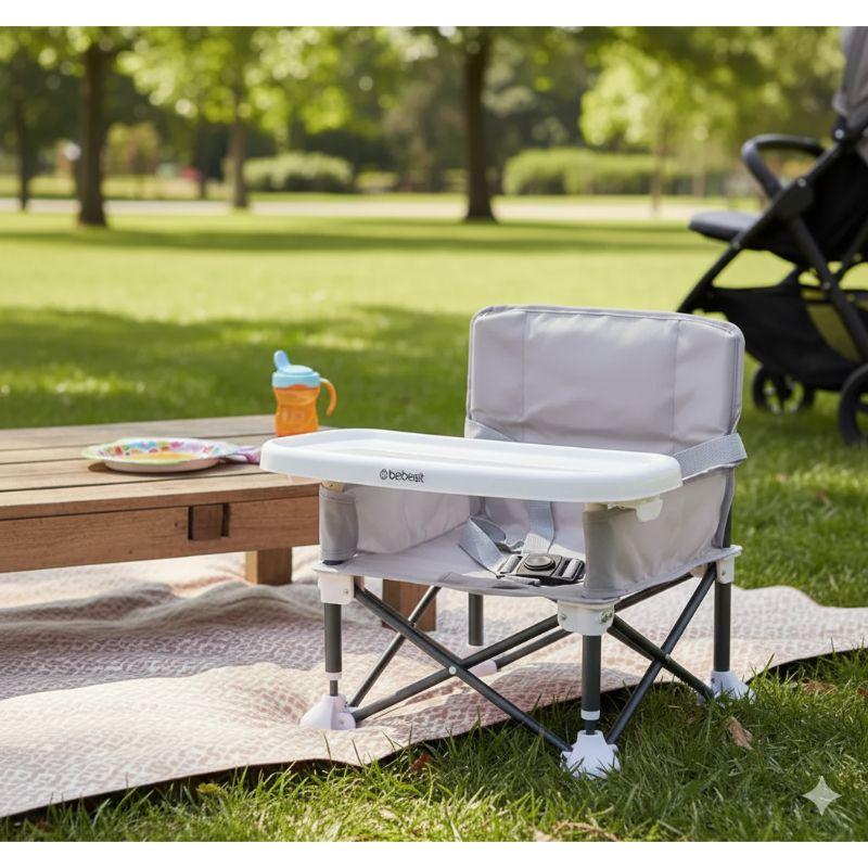 Silla de Comer Plegable Camping XT01 Gris-1