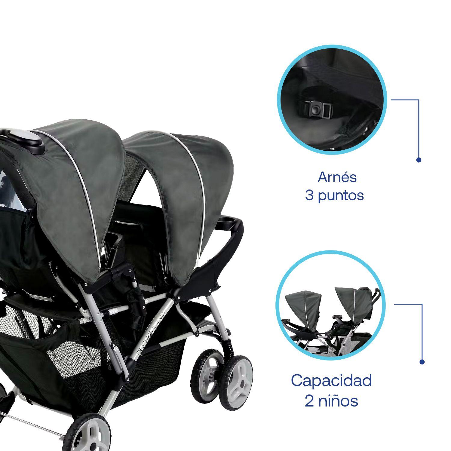 Coche DuoGlider Click Connect Glacier Graco-2
