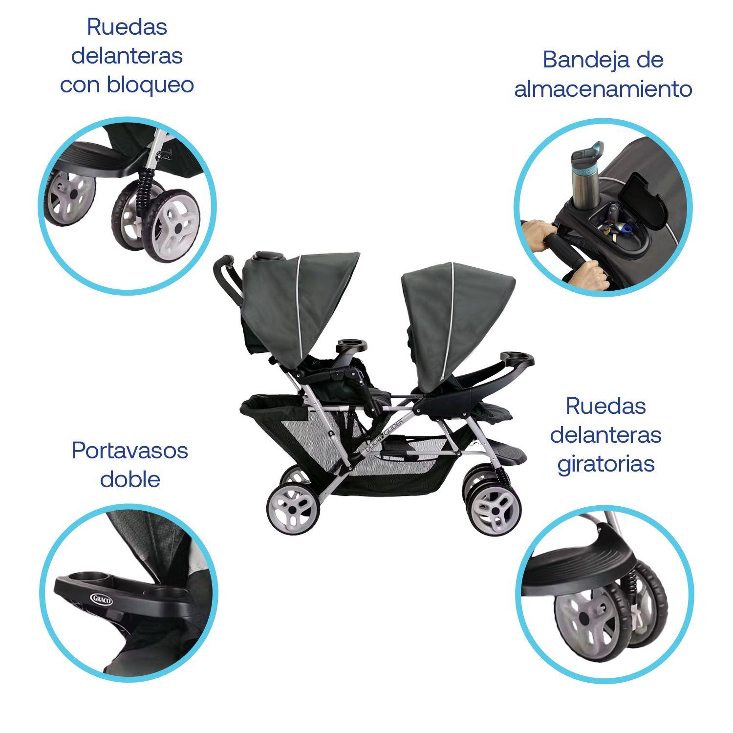 Coche DuoGlider Click Connect Glacier Graco-3