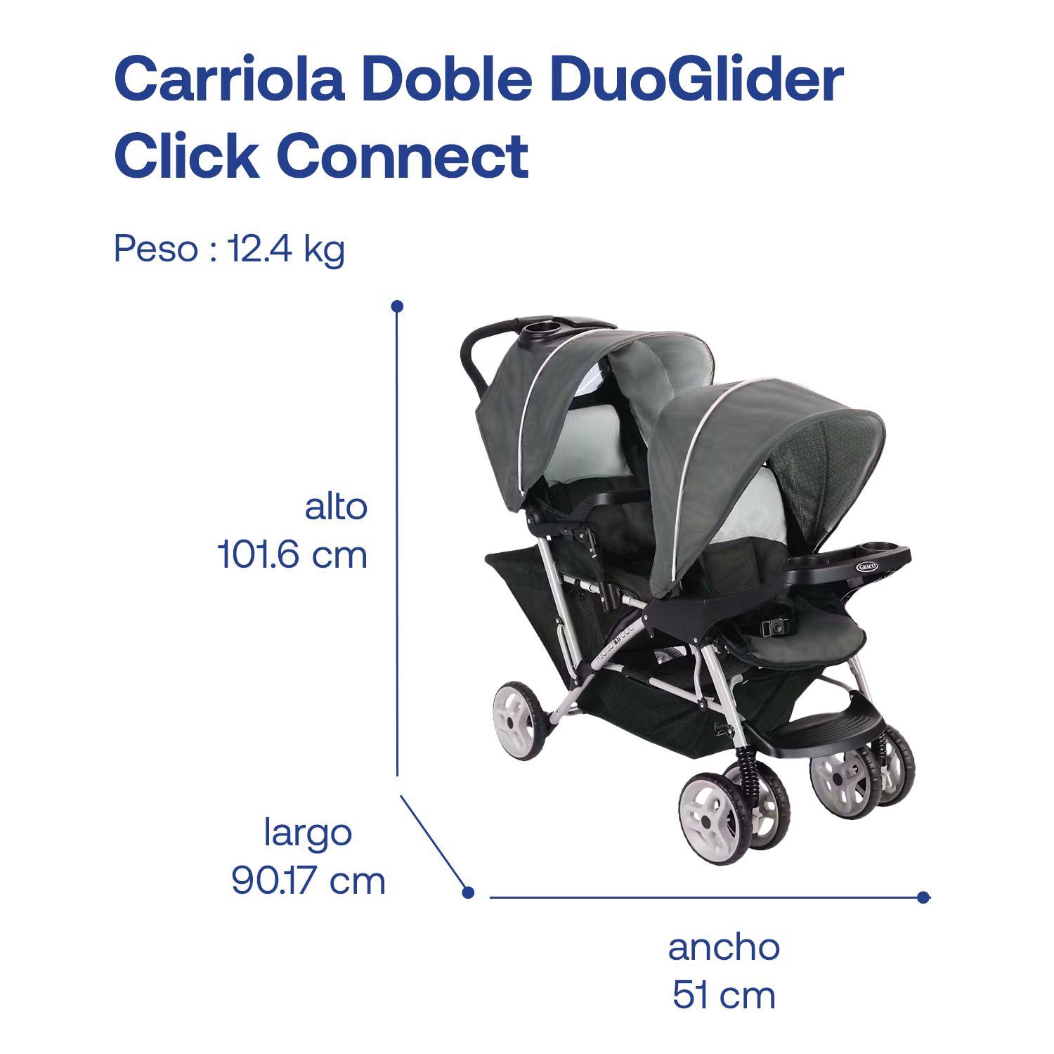 Coche DuoGlider Click Connect Glacier Graco-6