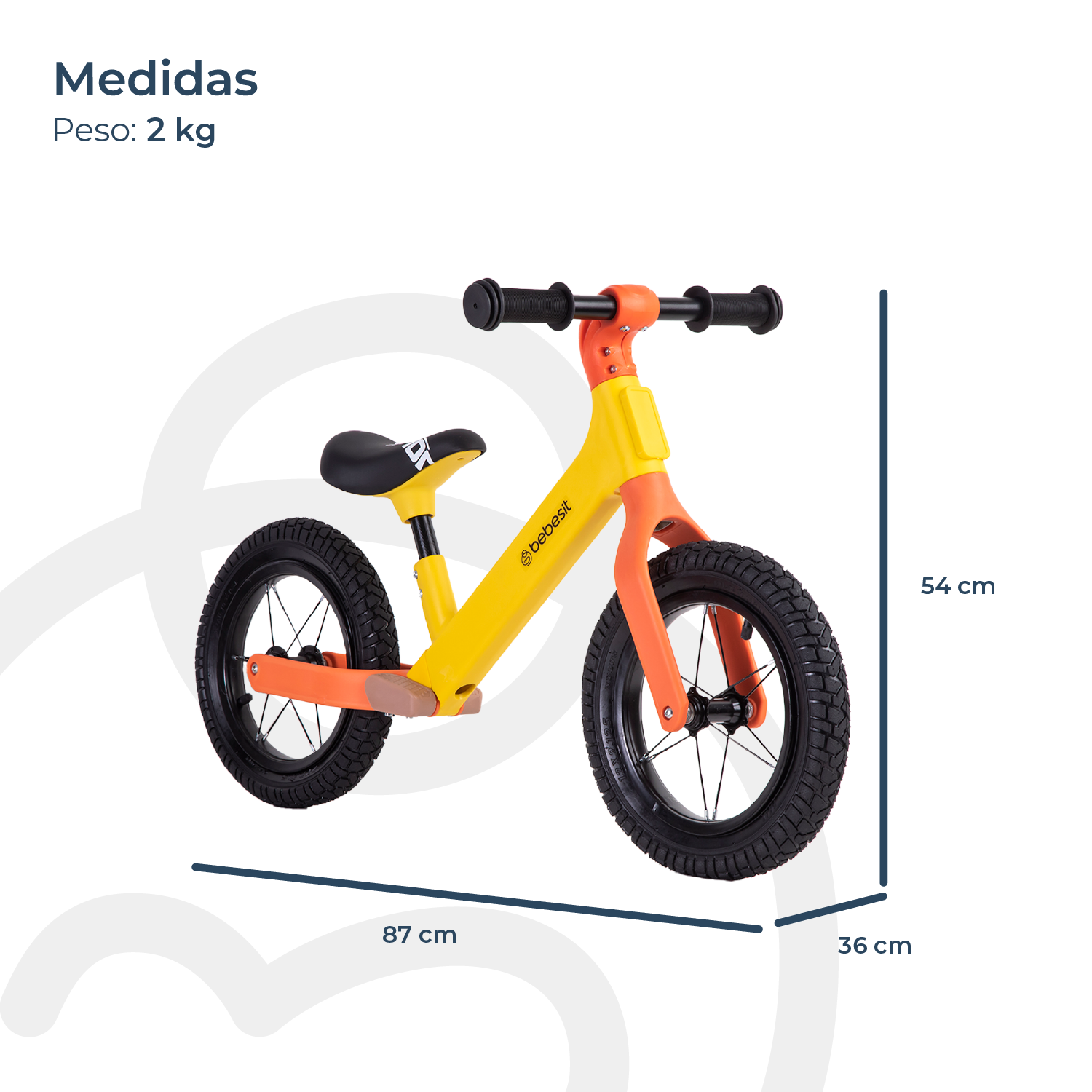 Bicicleta De Equilibrio Aprendizaje Neo Amarillo Bebesit-6