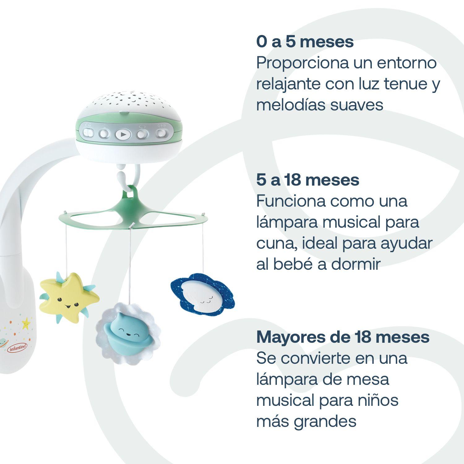 Móvil Proyector Musical 3 en 1 Verde Infantino-2