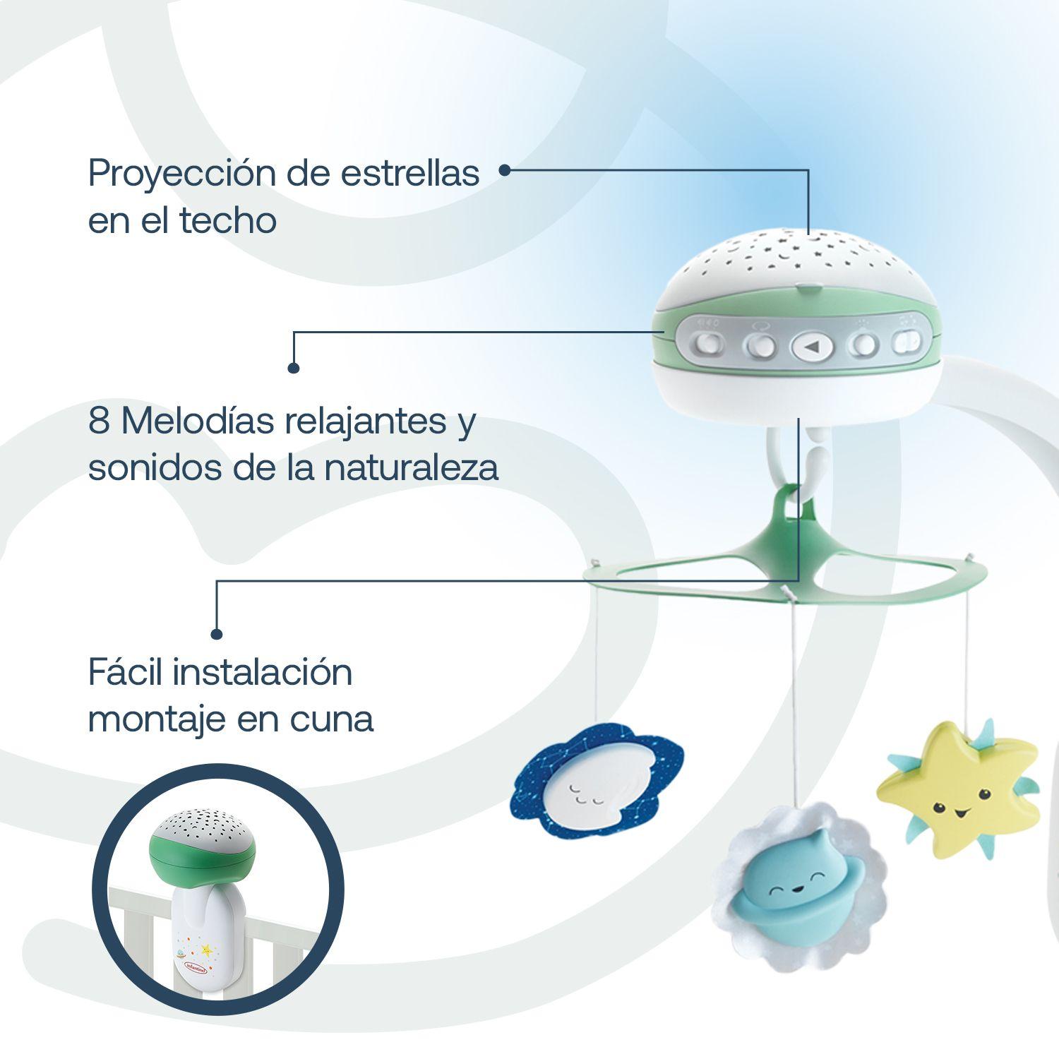 Móvil Proyector Musical 3 en 1 Verde Infantino-3