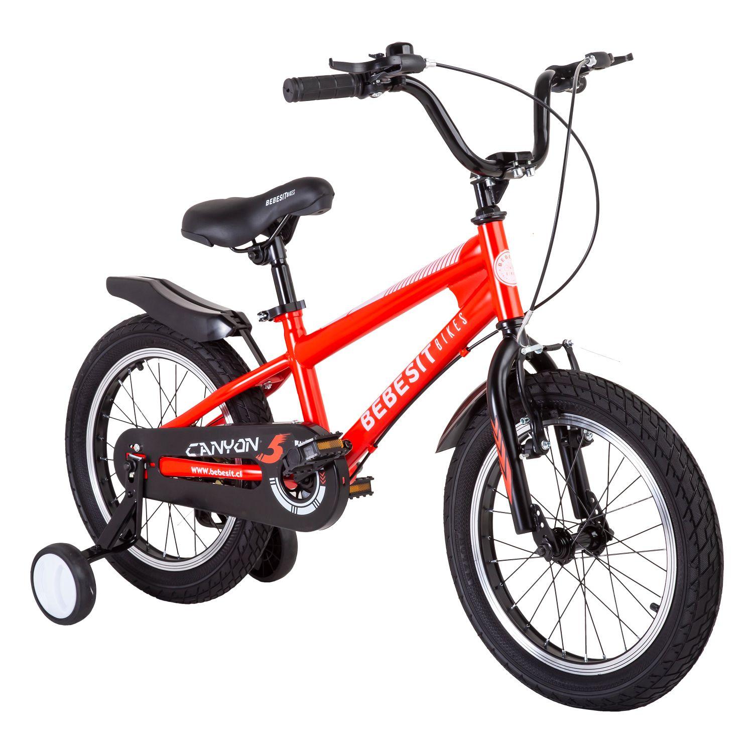 Bicicleta Canyon 16" Rojo Cubre Cadena Niños 4-10 Años Bebesit-0