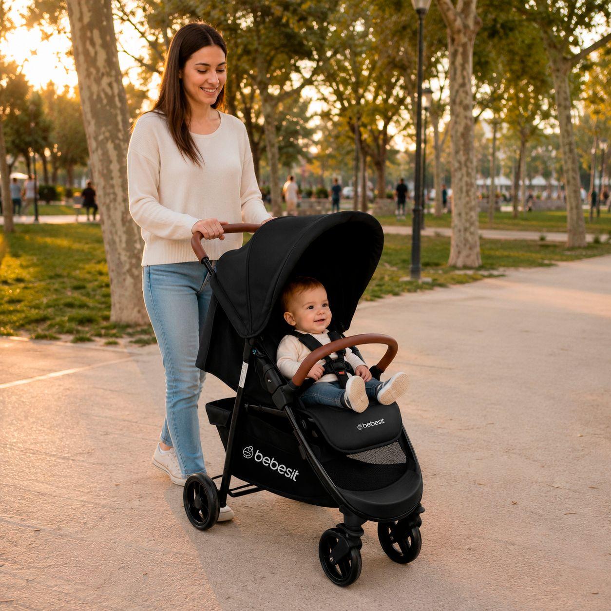 Coche Travel System Elora Negro-3