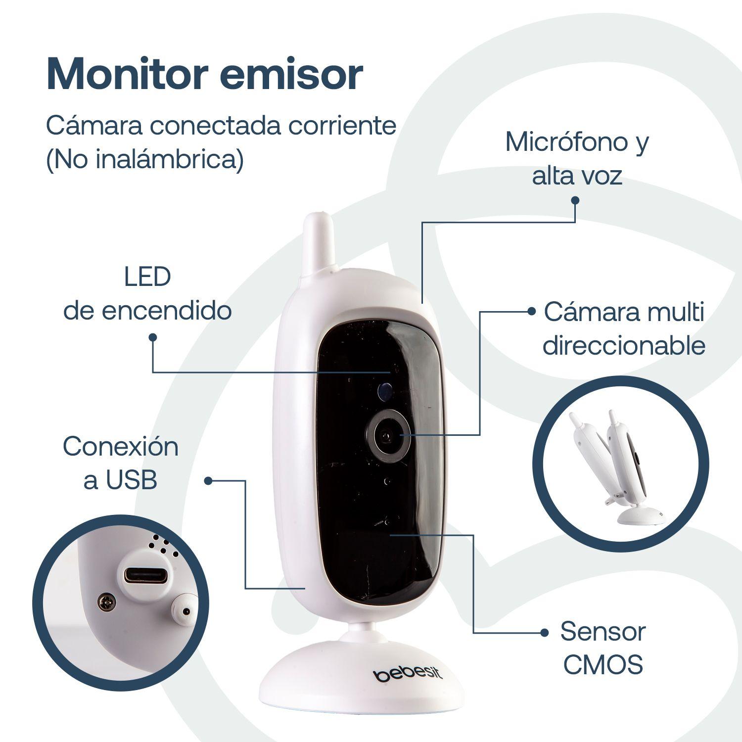 Cámara Monitor Portatil Bebe LCD 2.4 Visión Nocturna Bebesit Bebesit-2