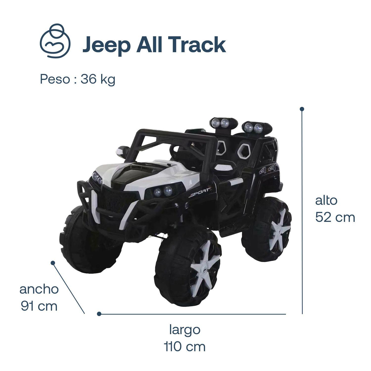 Auto a Batería Jeep All Track Blanco Bebesit-2