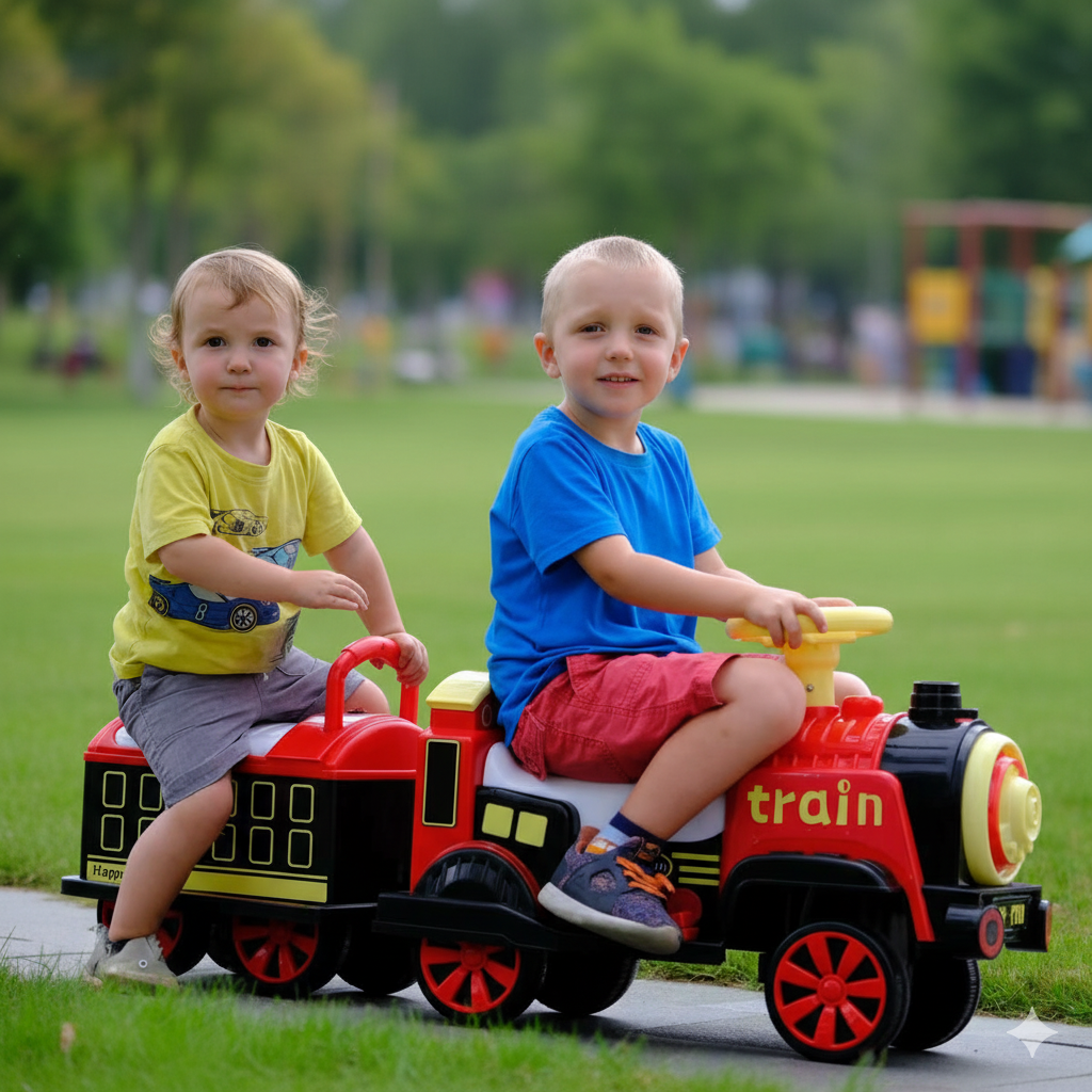 Tren a Batería Ferrocarril Rojo Bebesit-2