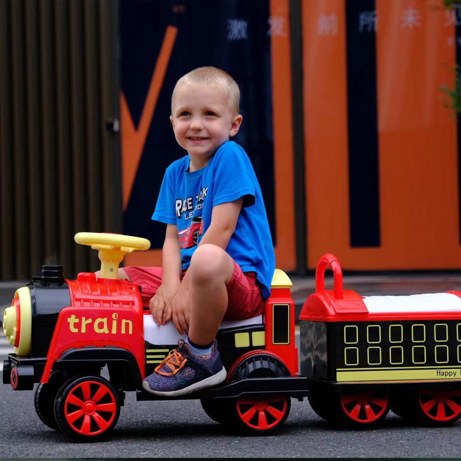 Tren a Batería Ferrocarril Rojo Bebesit-5