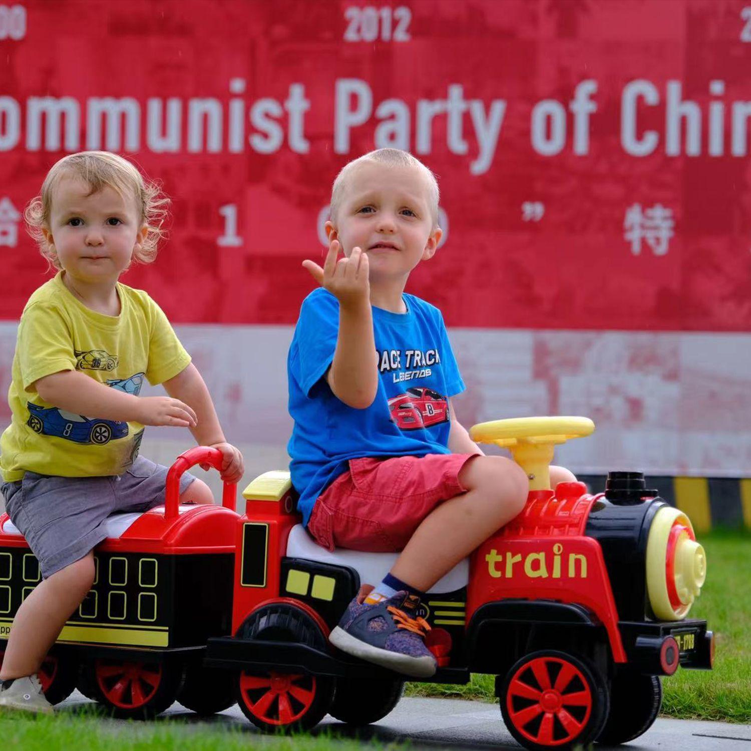 Tren a Batería Ferrocarril Rojo Bebesit-6