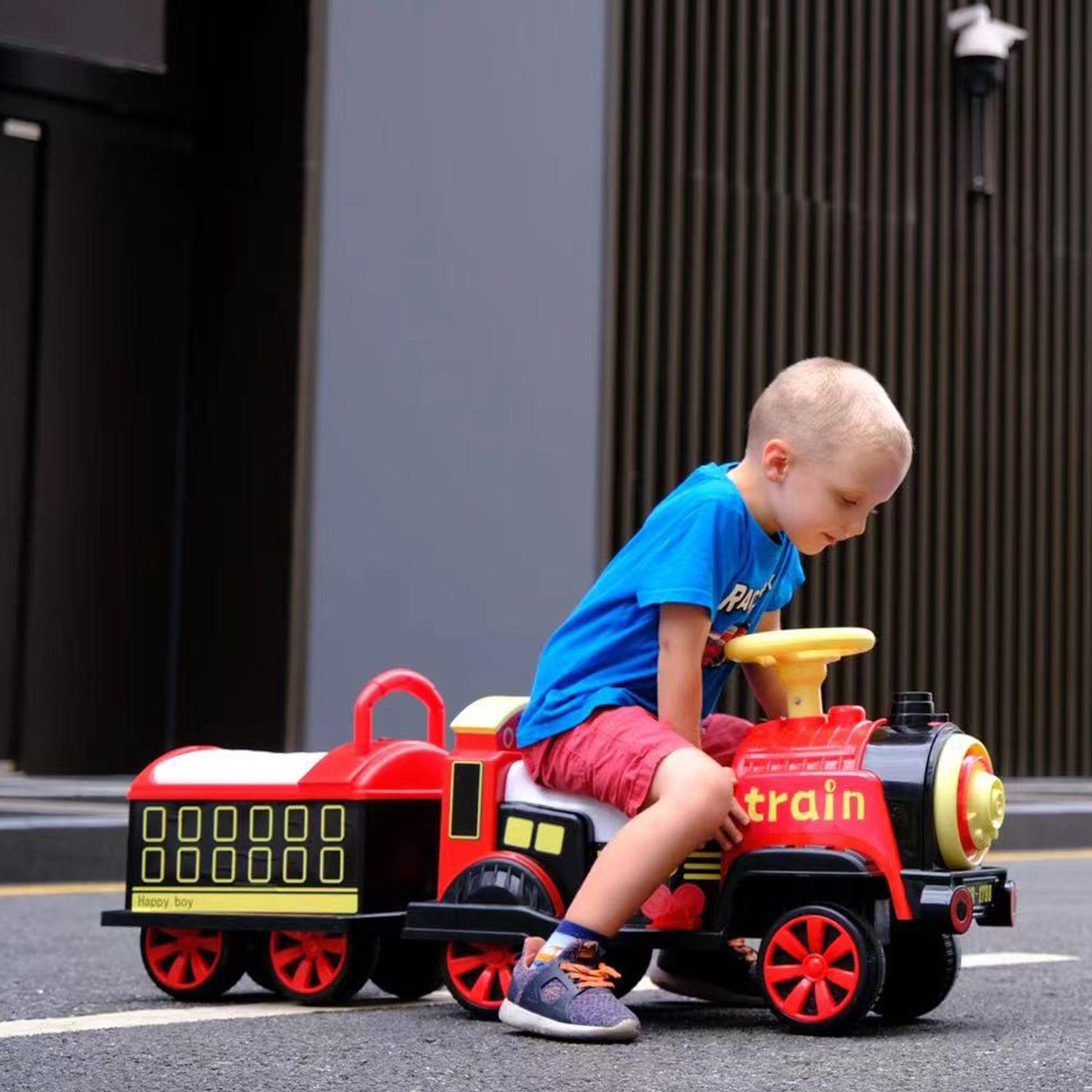 Tren a Batería Ferrocarril Rojo Bebesit-5