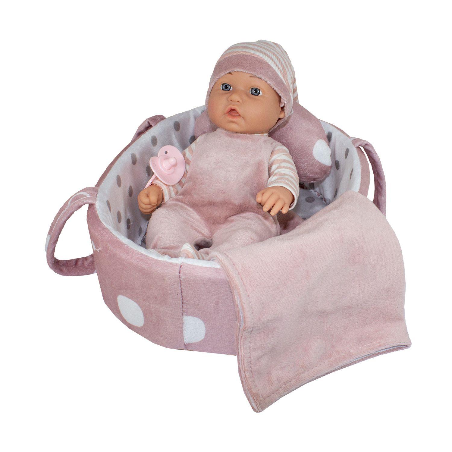 Muñeca Bebe Clara con cuna y accesorios-3