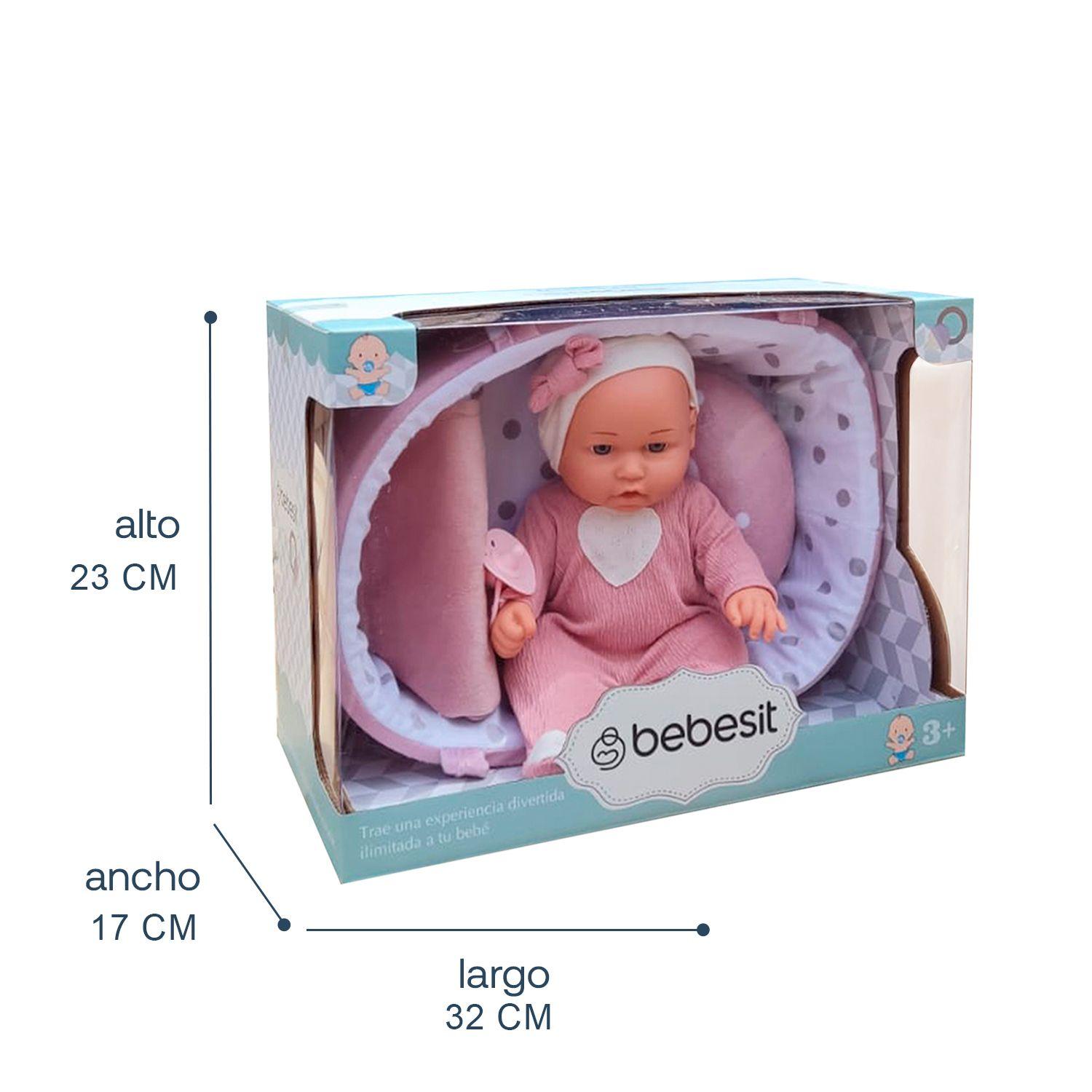 Muñeca Bebe Sofía con cuna y accesorios-6