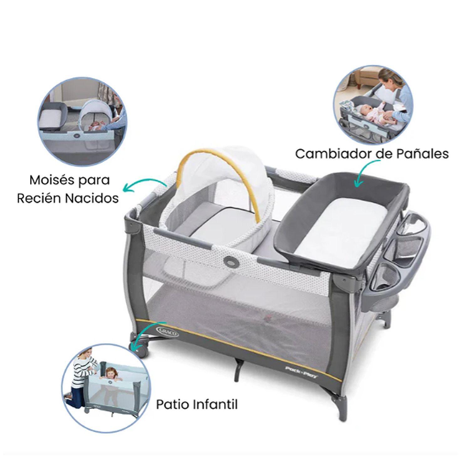 Cuna Pack and Play Care Suite Bassinet Playard Wells Graco-3