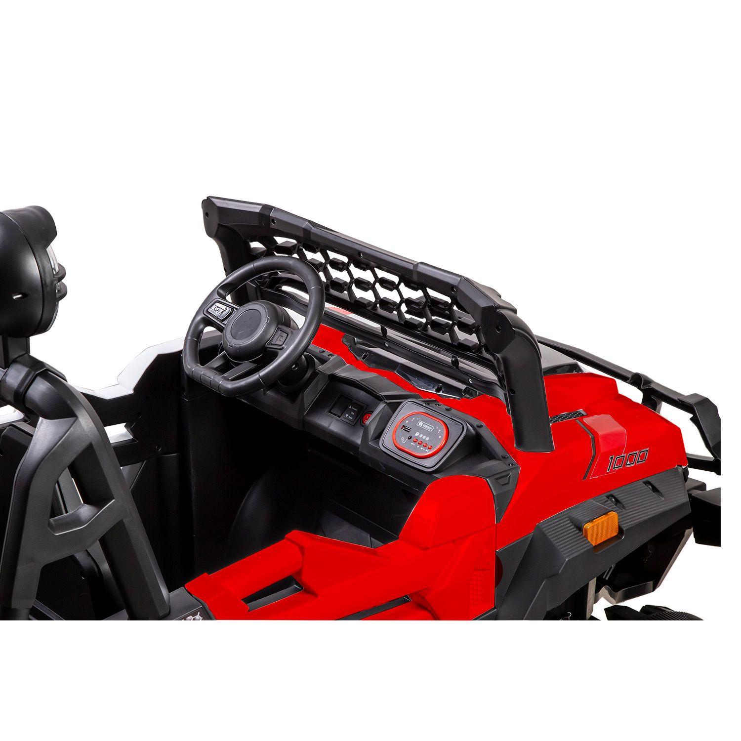 Auto a Batería Jeep Explorer 4x4 Niños Infantil Rojo-4