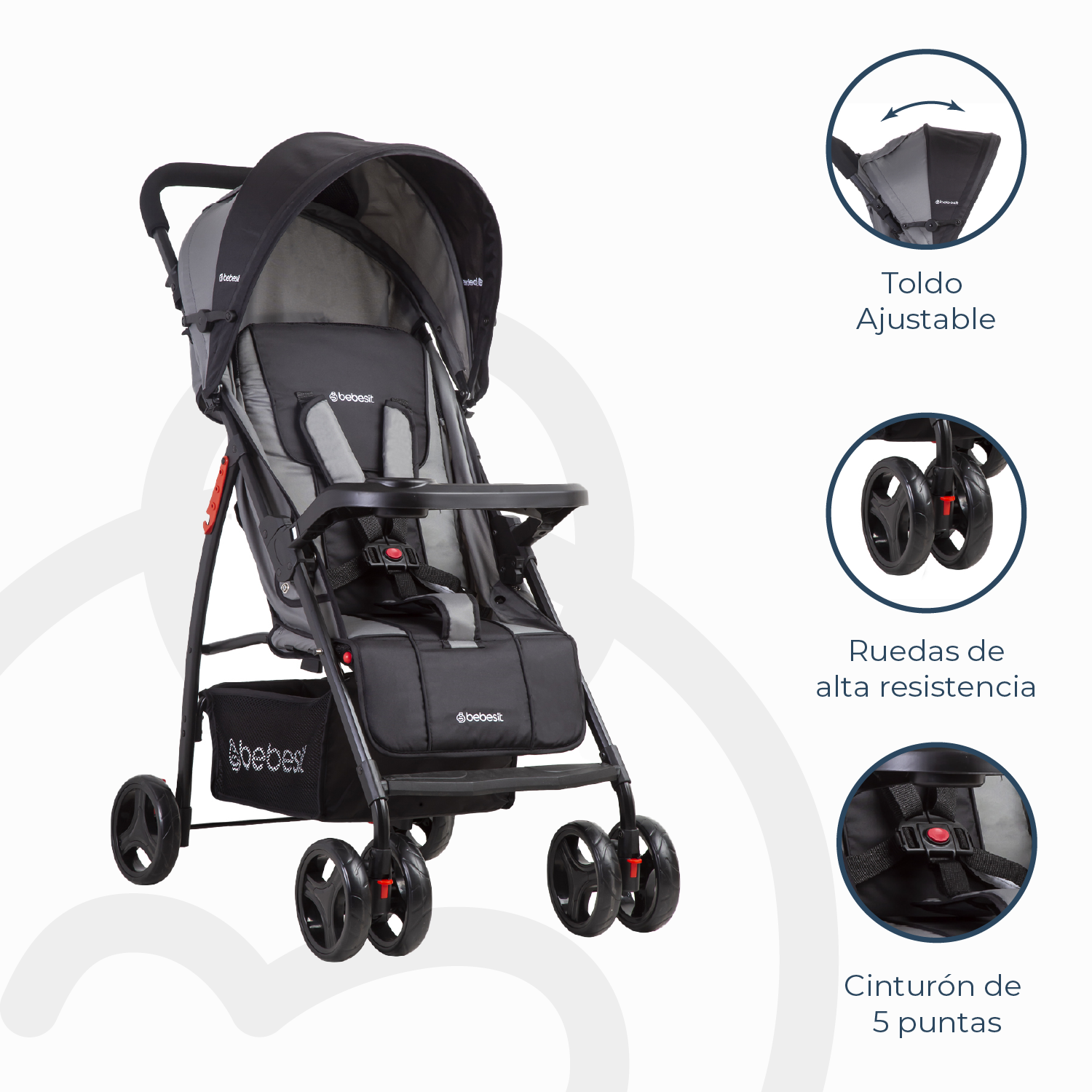 Coche Travel System Summer Gris-5