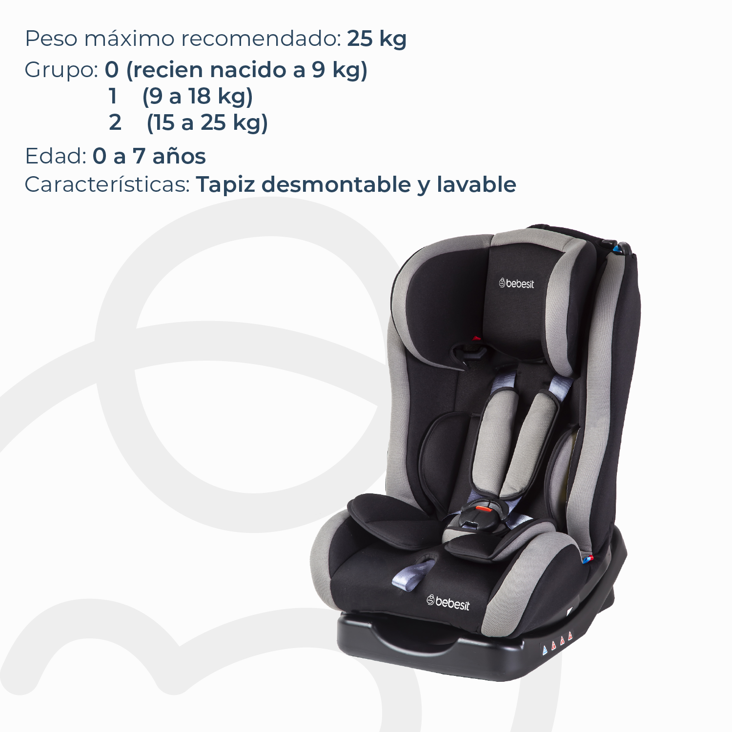 Silla de Auto Bebesit Orbit Gris-2