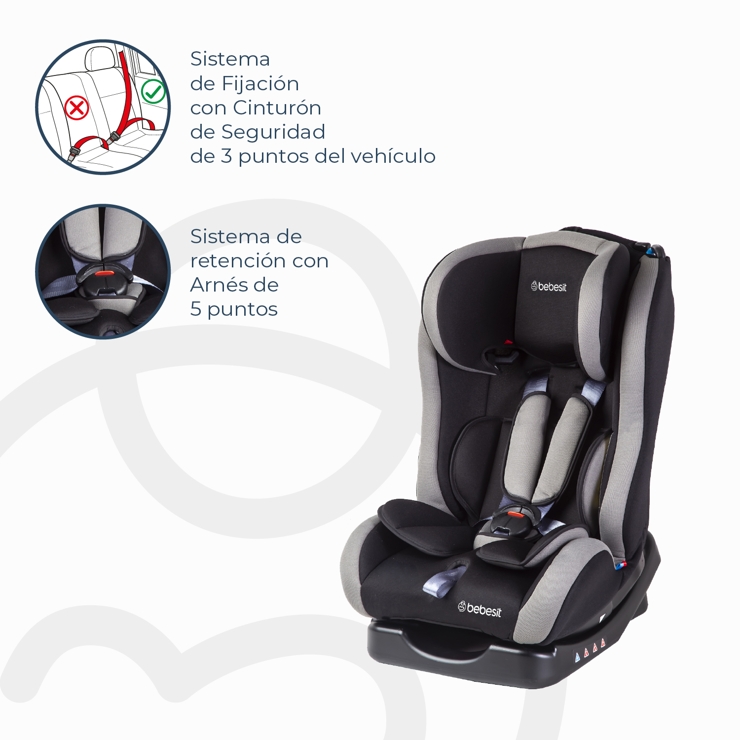 Silla de Auto Bebesit Orbit Gris-3