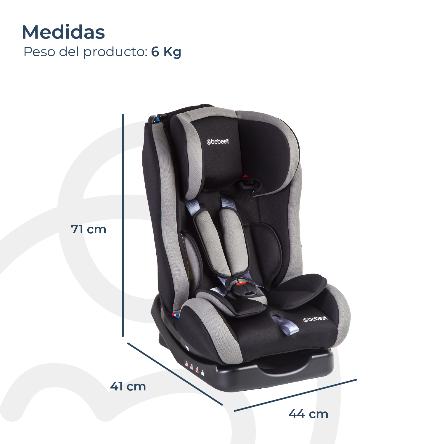 Silla de Auto Bebesit Orbit Gris-6