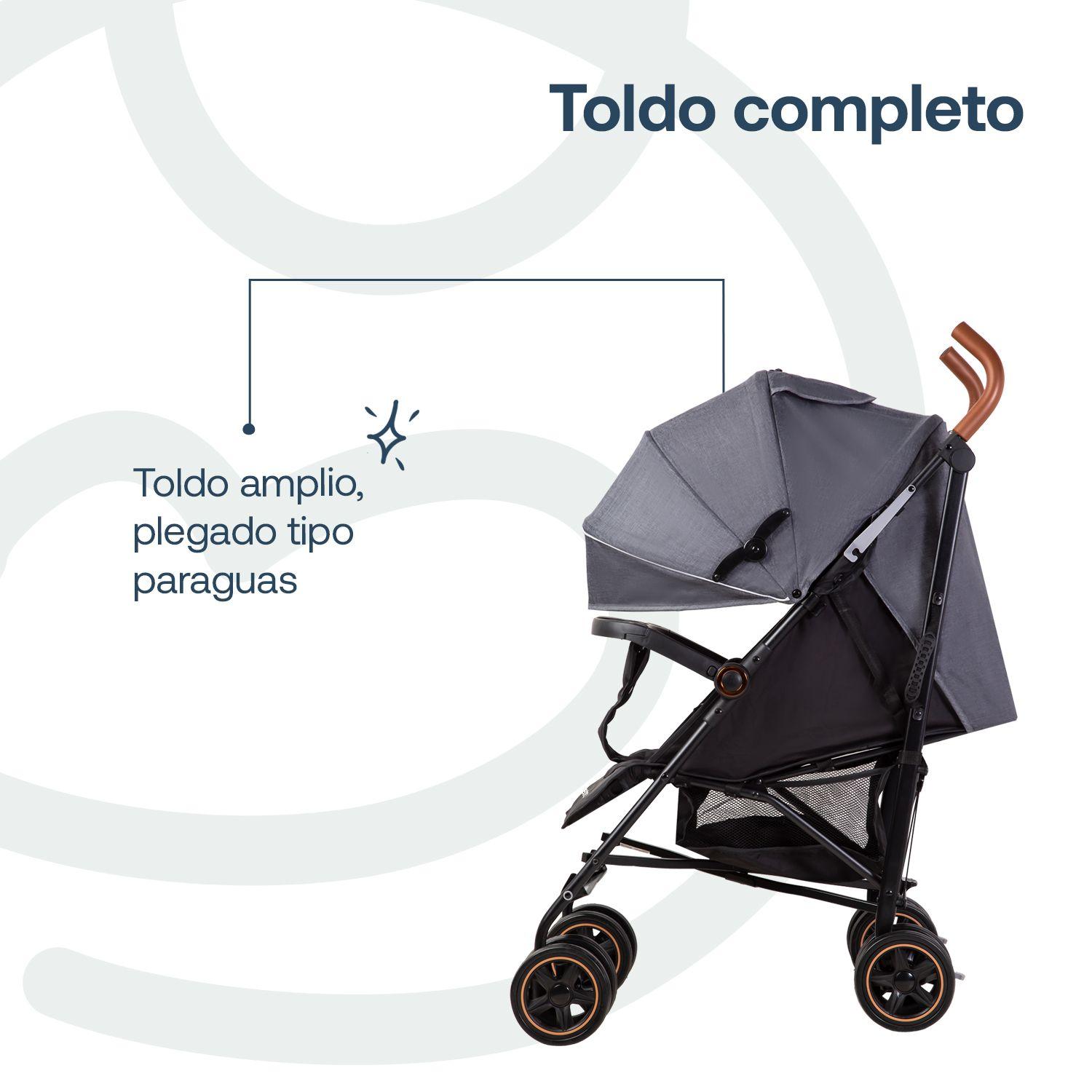 Coche Paragua Magic Ride Fiesta Gris Bebesit-4