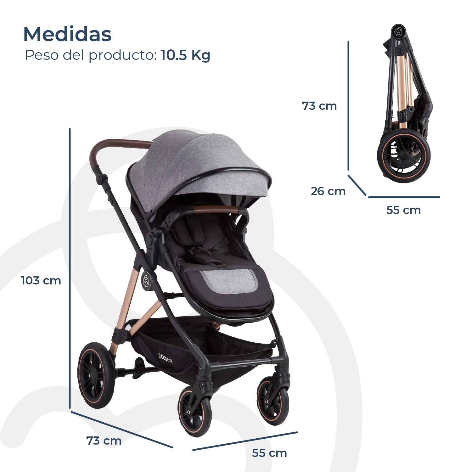 Coche Cuna Travel System Neo Gris Bebesit-9