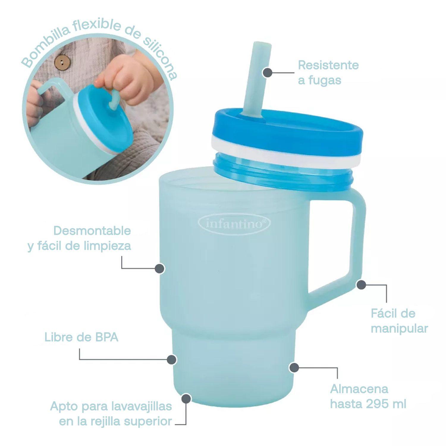 Vaso Antiderrame con Bombilla My1st Tumbler 266ml Moody Blue-2