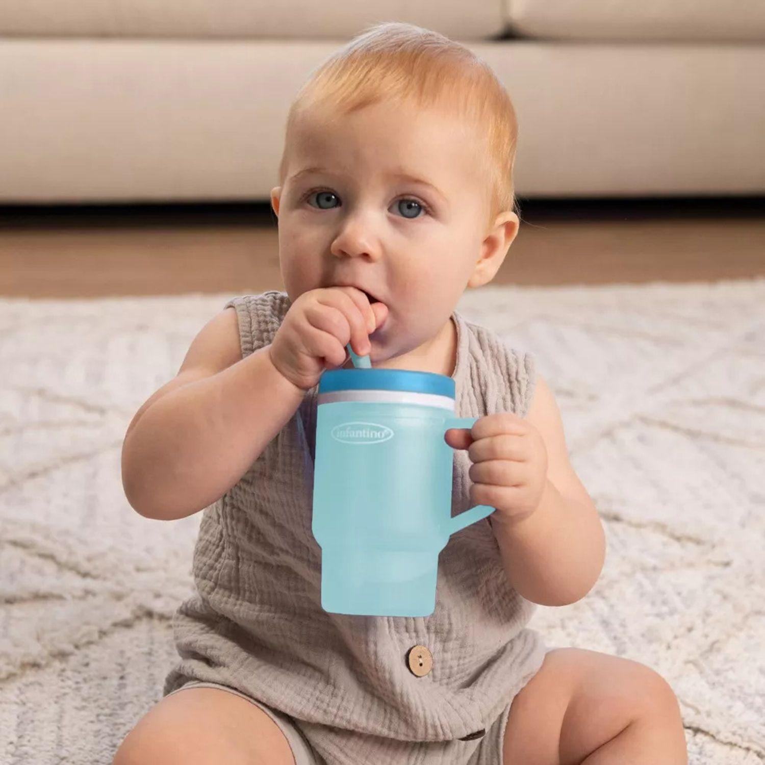 Vaso Antiderrame con Bombilla My1st Tumbler 266ml Moody Blue-3