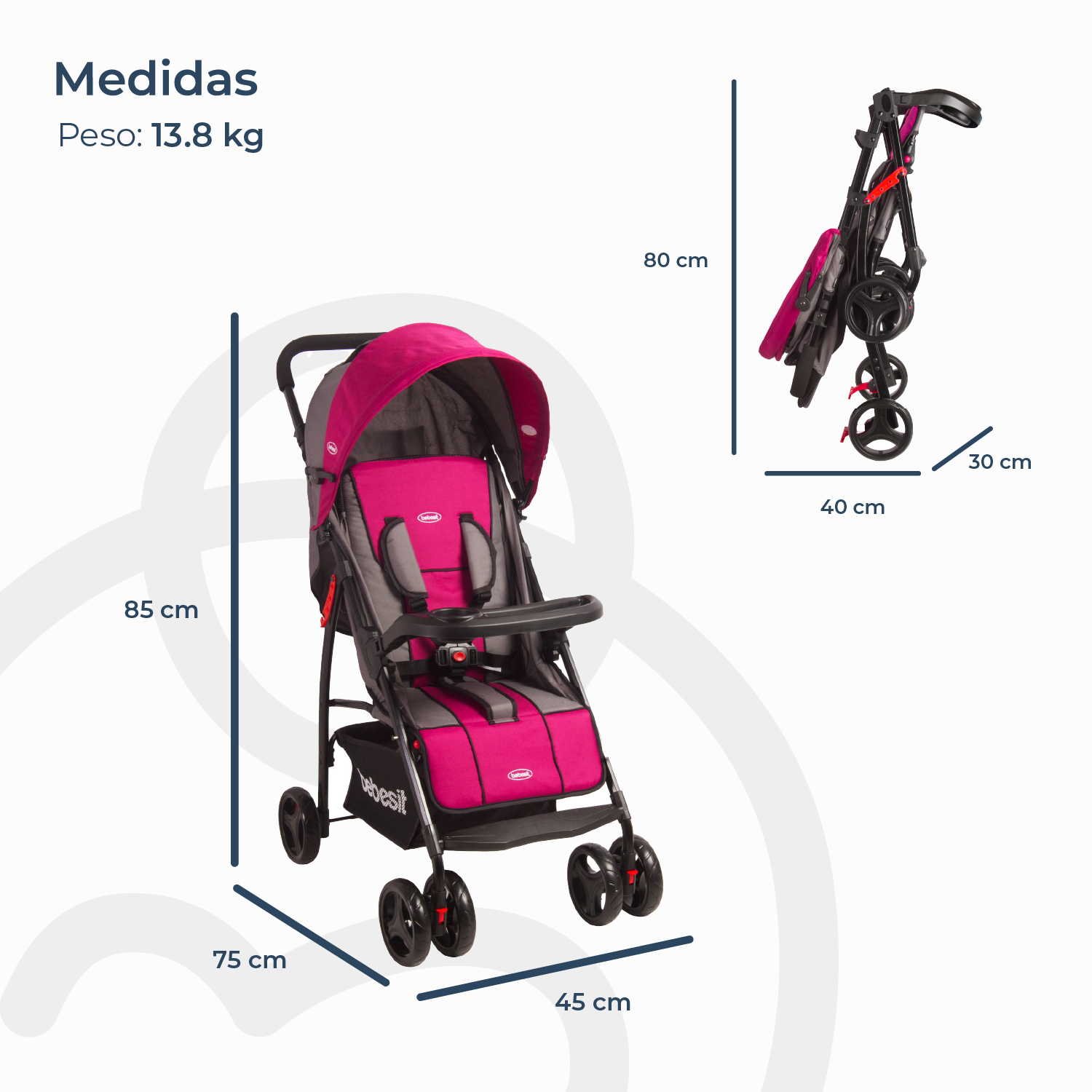 Coche Travel System Summer Rosado-5