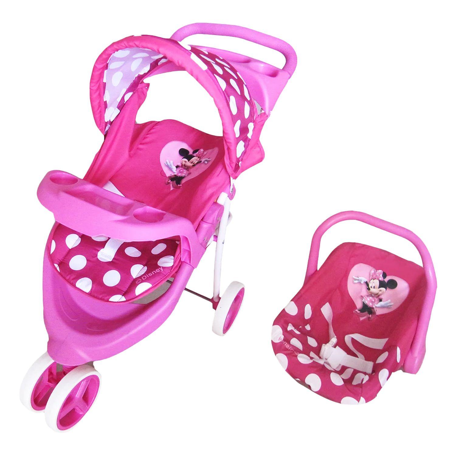 Coche de Juguete para Muñeca Jogger con Silla Minnie Disney-0