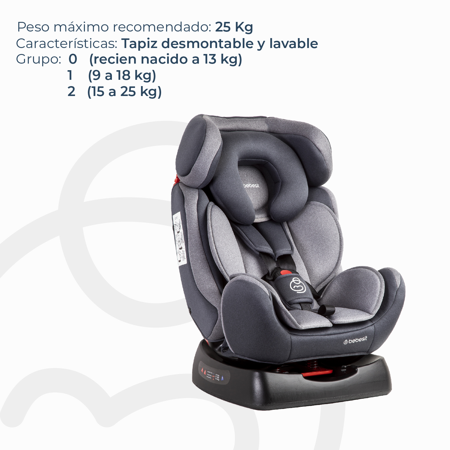 Silla de Auto Orbit Lx Gris Bebesit-2