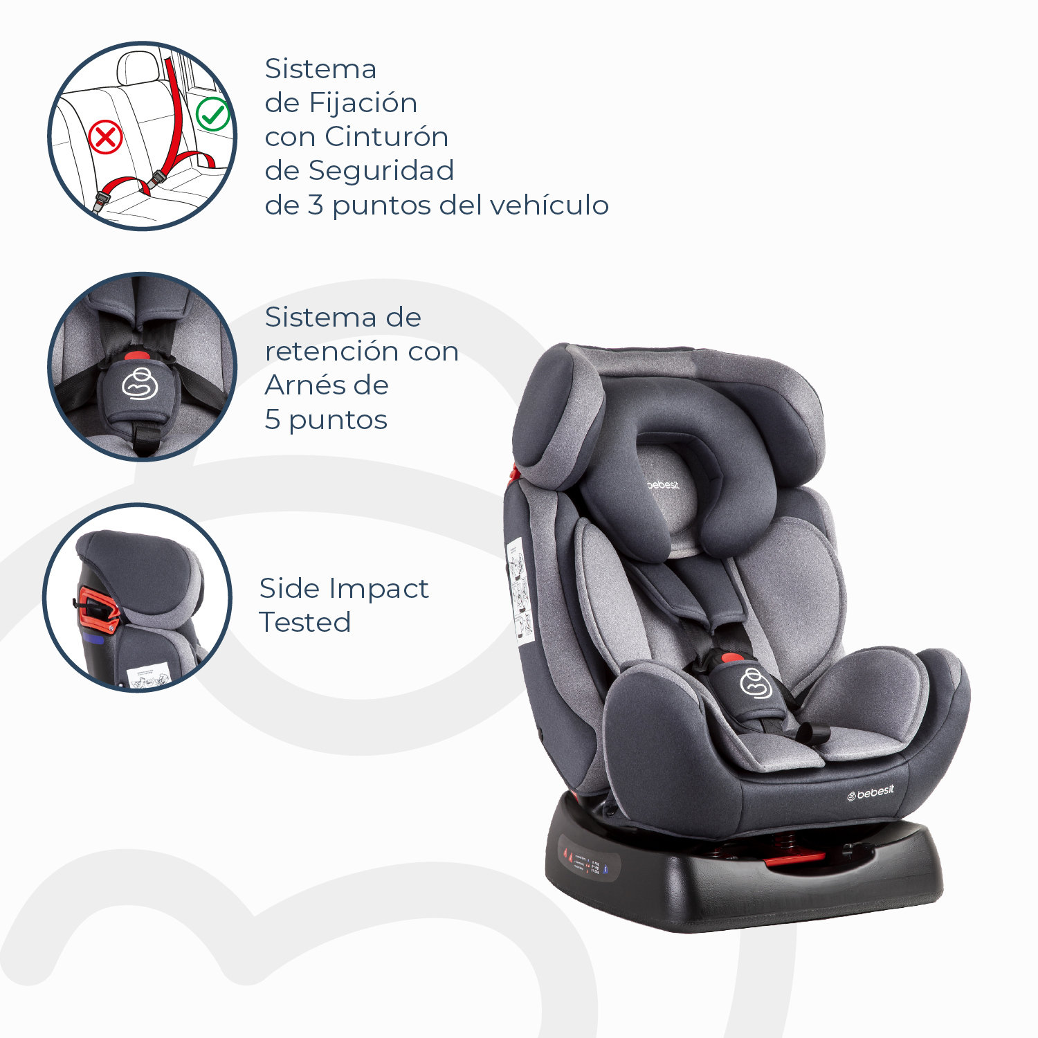 Silla de Auto Orbit Lx Gris Bebesit-3