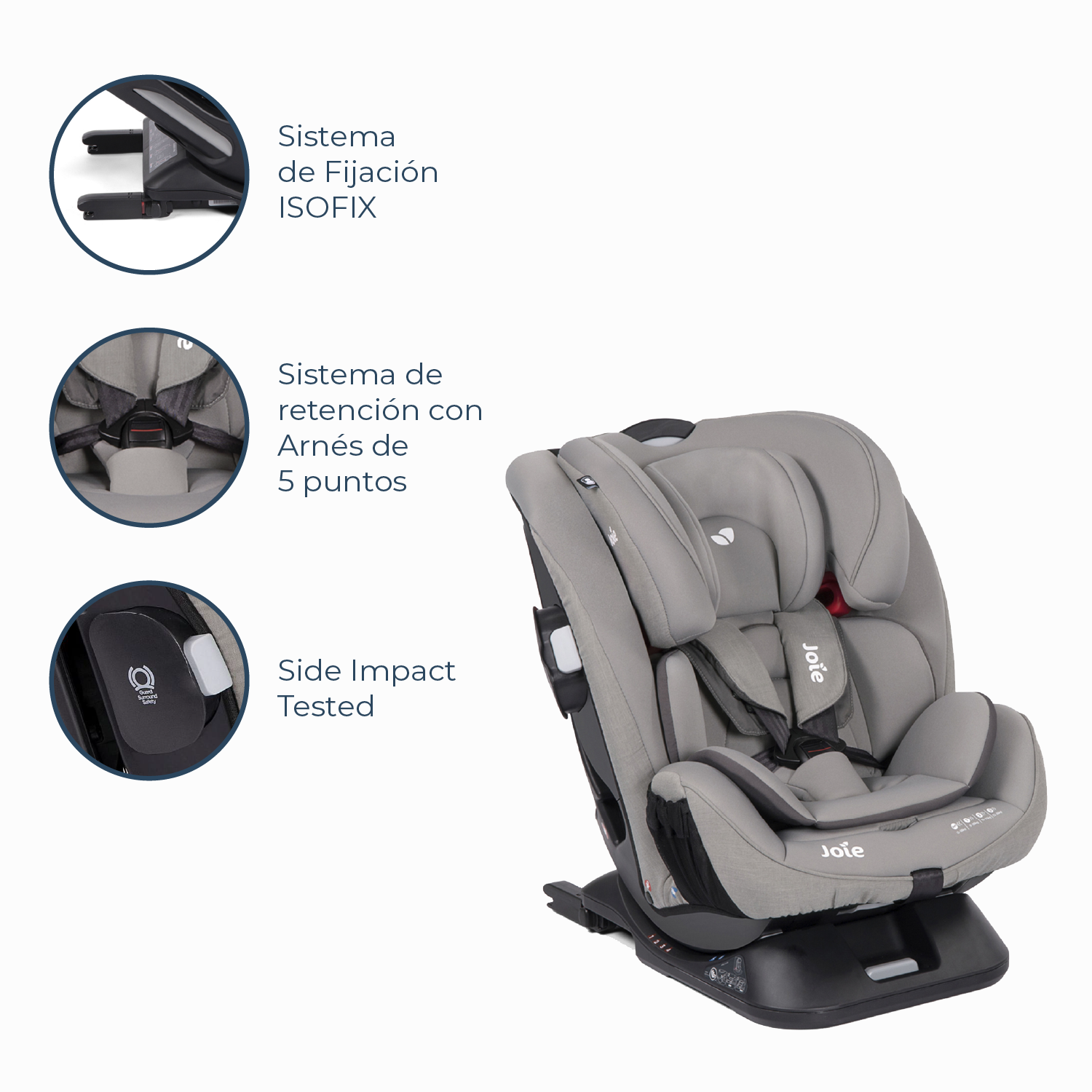 Silla de Auto Joie Convertible Every Stage FX - Gray Flannel-3