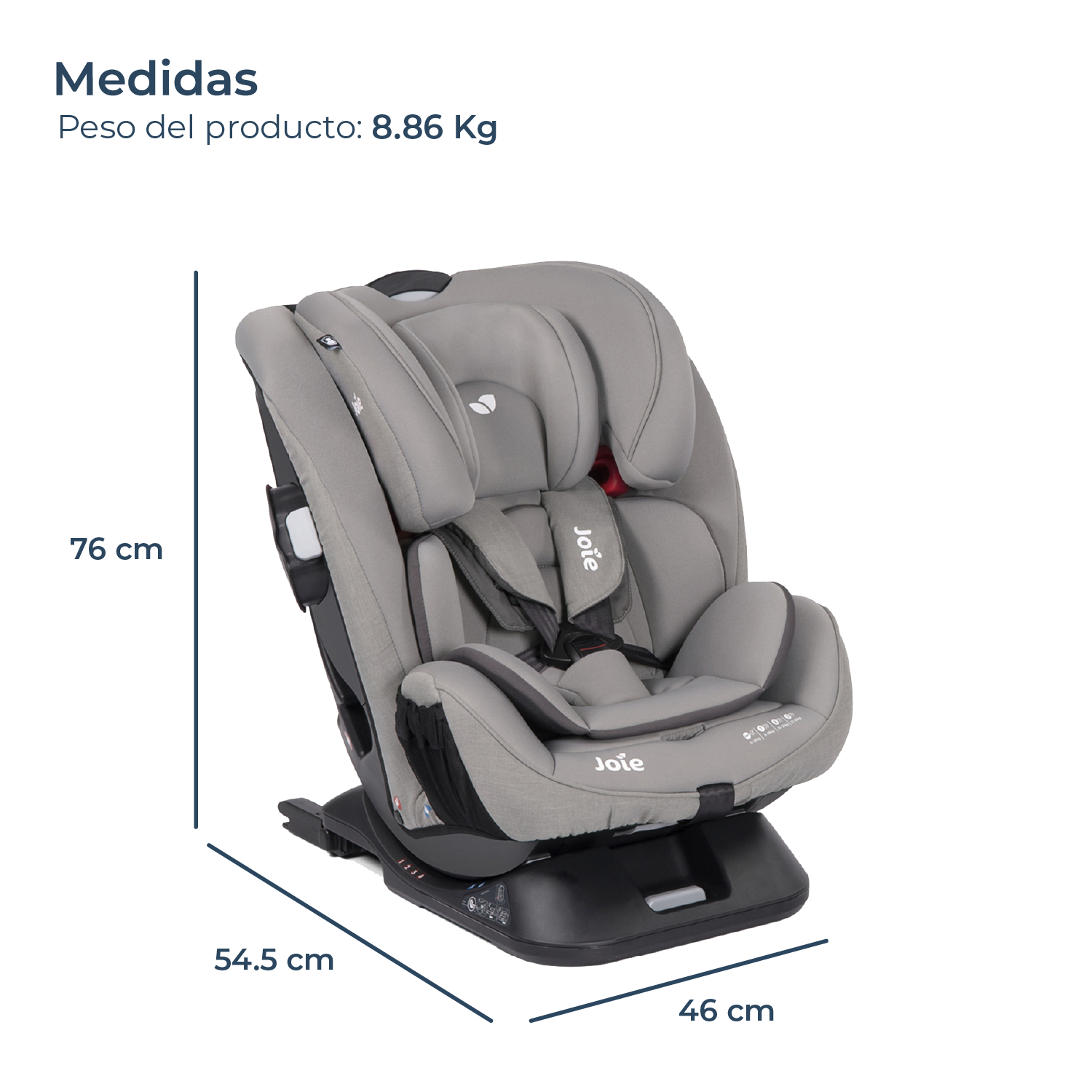 Silla de Auto Joie Convertible Every Stage FX - Gray Flannel-6