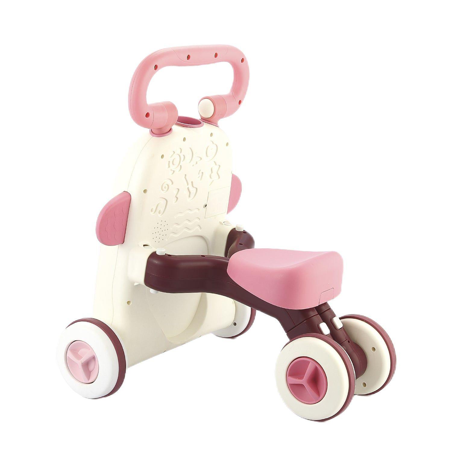 Corre Pasillo Caminador 2 en 1 Rosado Bebesit-4