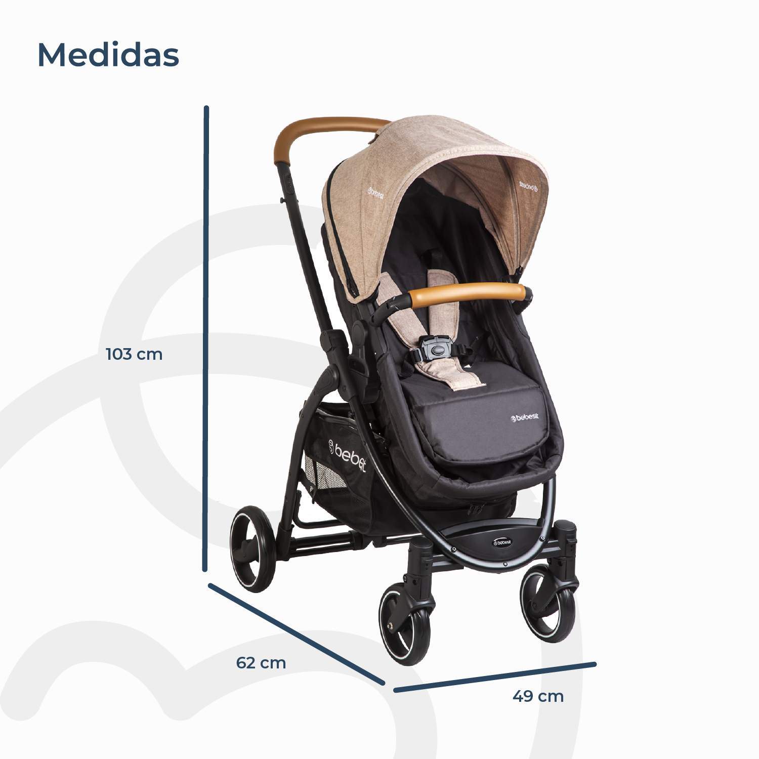 Coche Travel System Fénix Beige-6