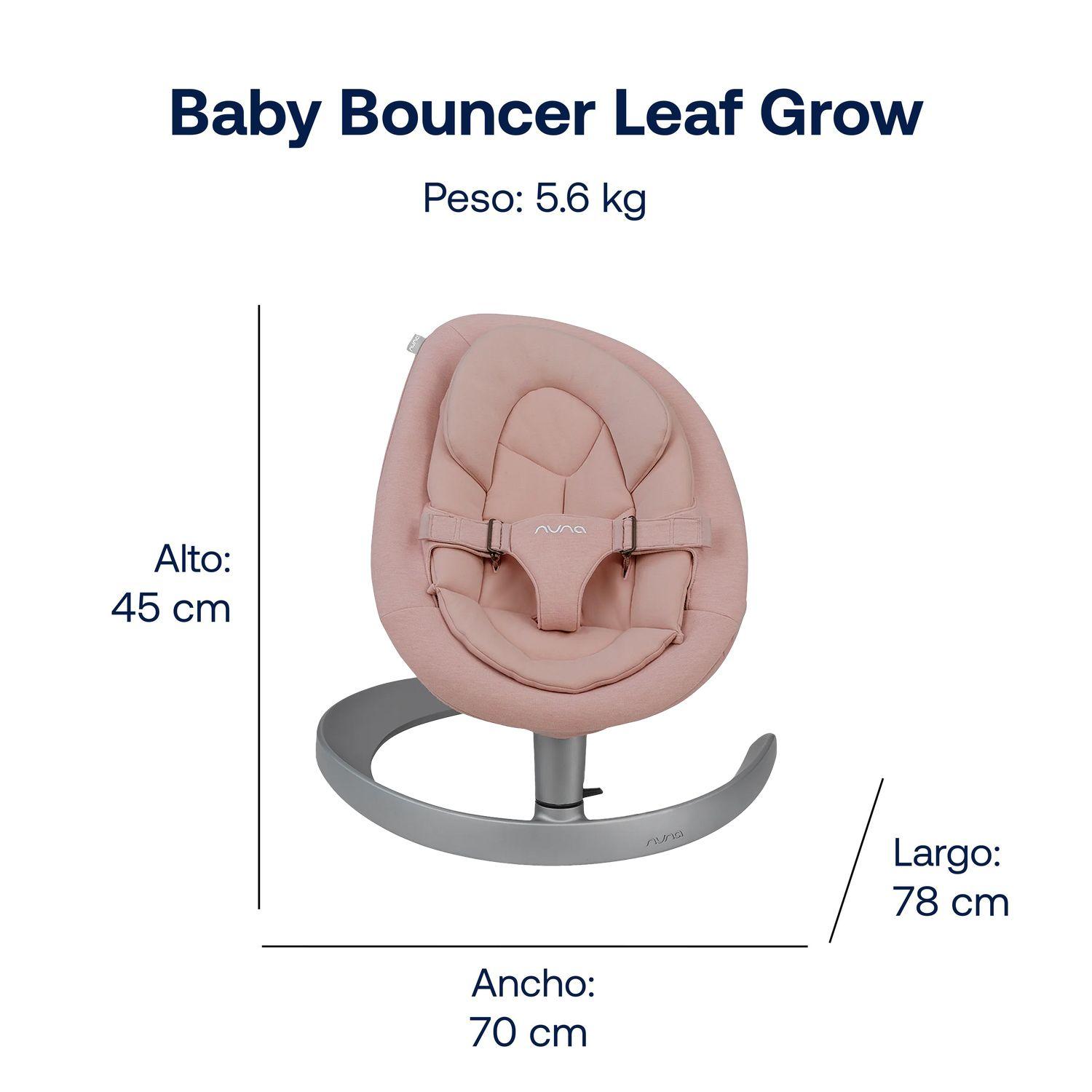 Baby Bouncer Nuna Leaf Grow Blush-6