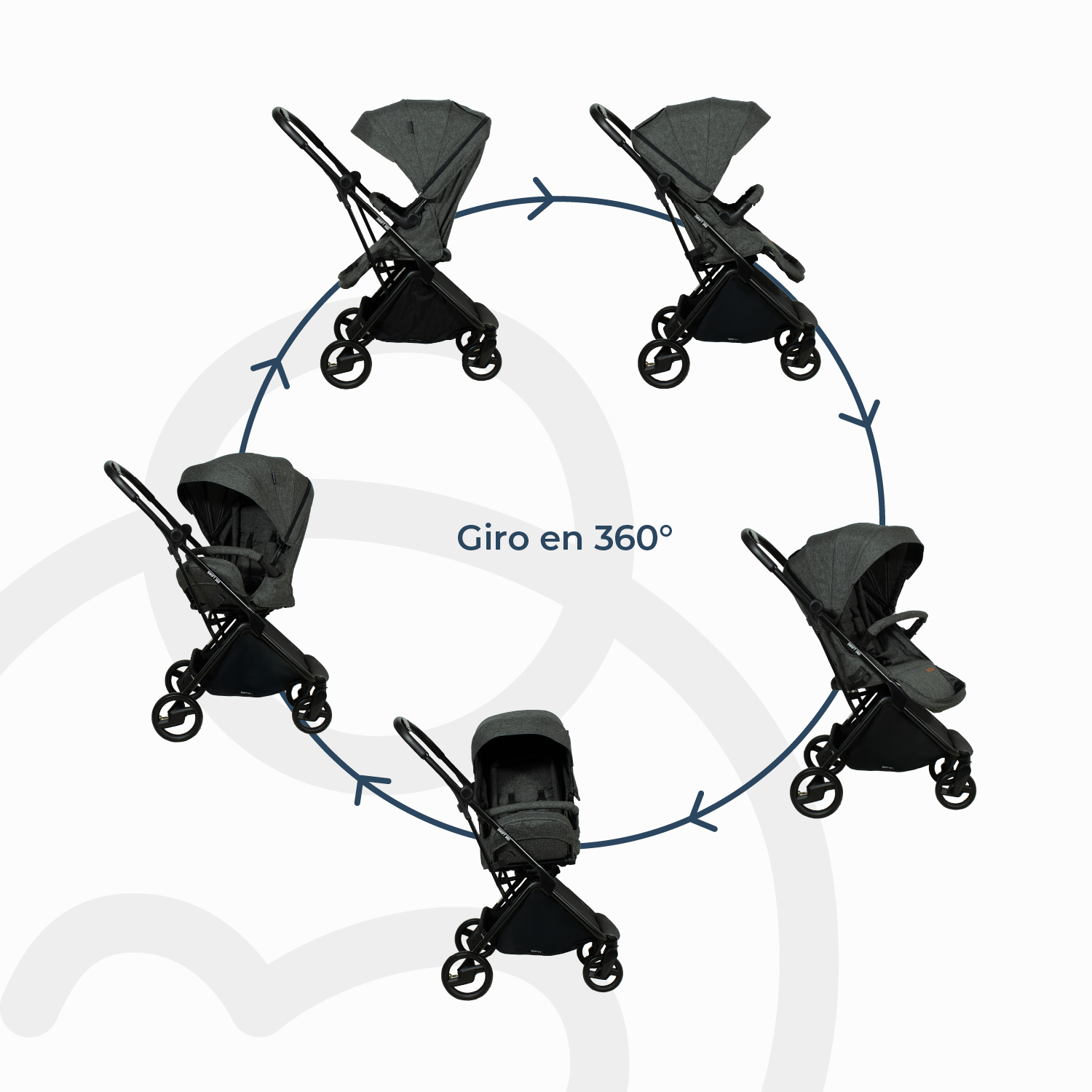 Coche Travel System Swift 360 Gris Bebesit-5