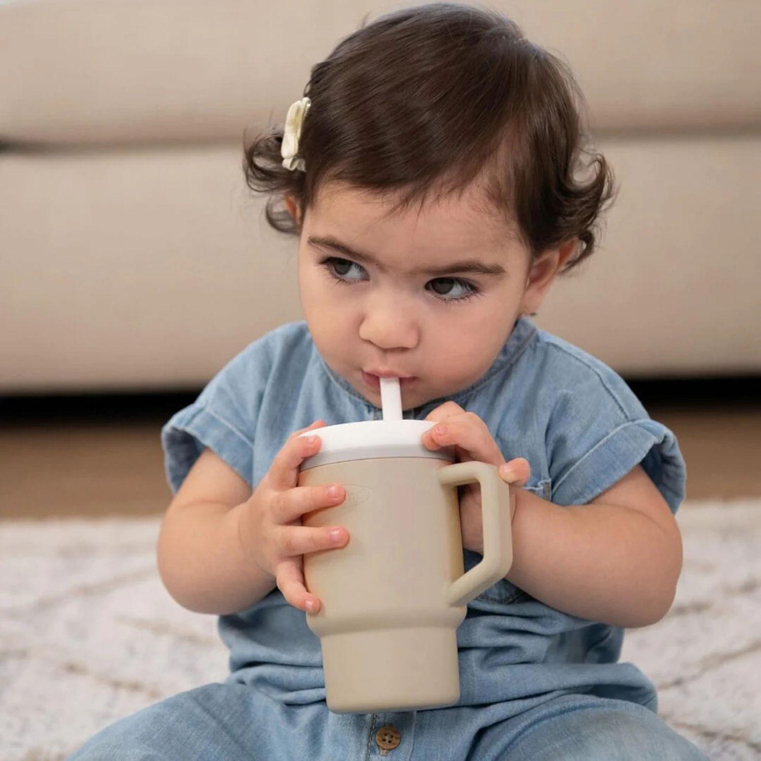 Vaso Antiderrame con Bombilla My 1st Tumbler 250ml Sand-2