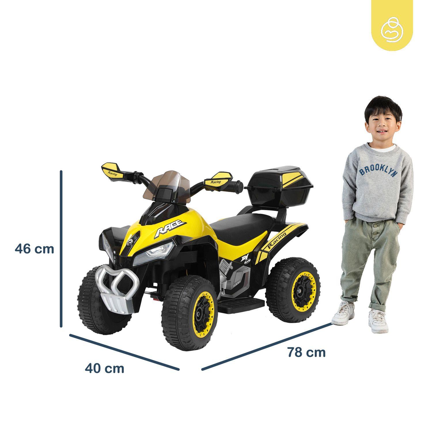 Cuatrimoto a Batería Quad Lx Amarilla Bebesit-6