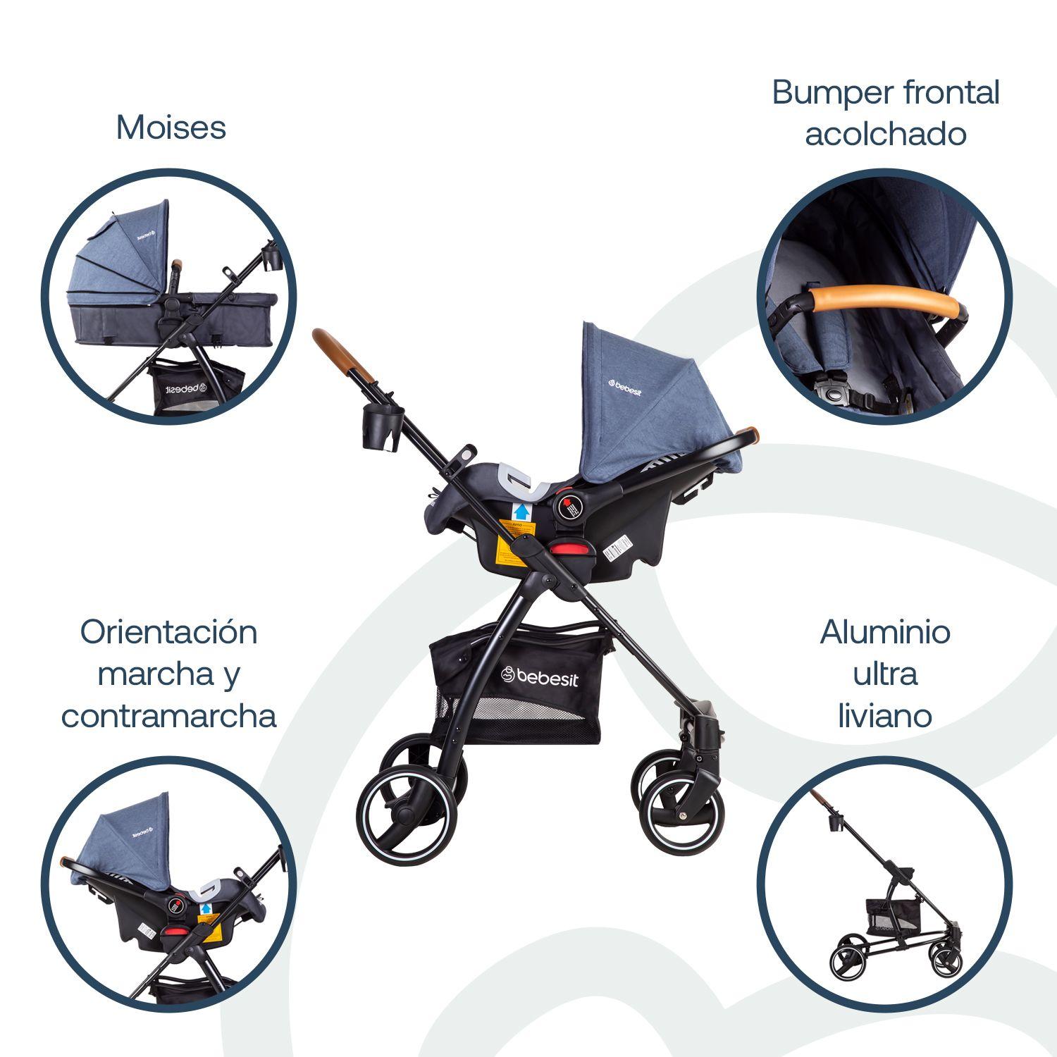 Coche Travel System Fénix Azul Bebesit-2