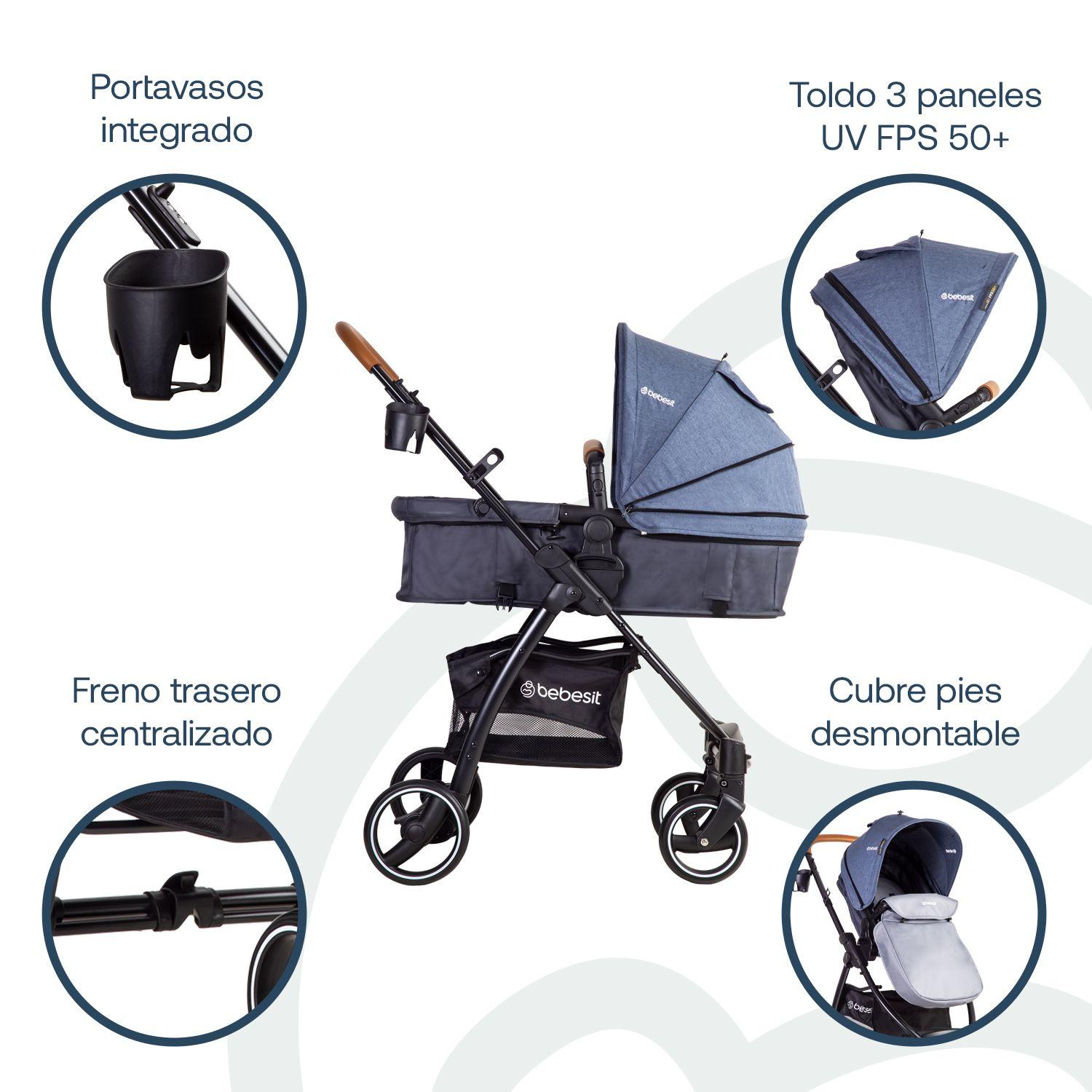 Coche Travel System Fénix Azul Bebesit-3
