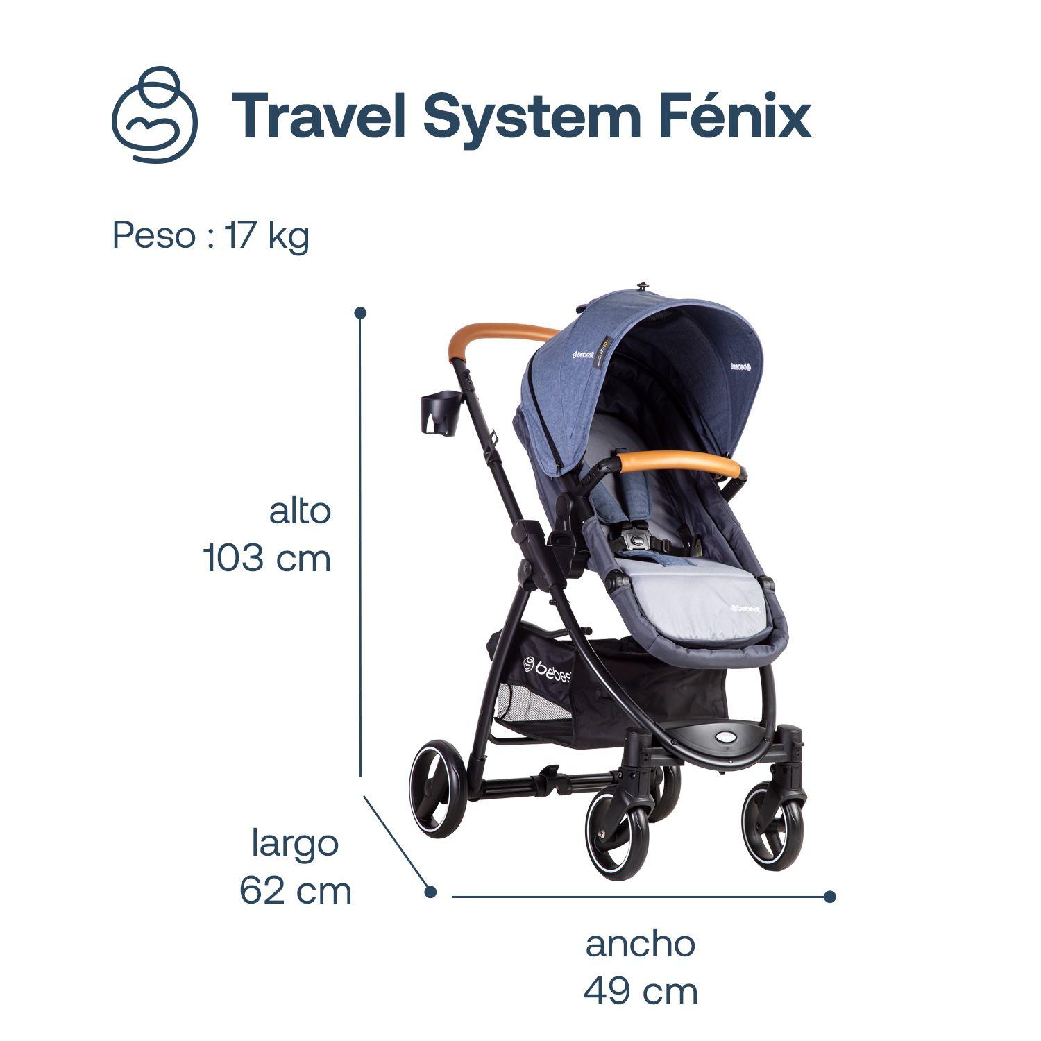 Coche Travel System Fénix Azul Bebesit-5